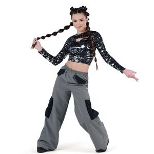 A Wish Come True Hypnotize Crop Top Large Adult Teen Dance Costume Hip Hop Jazz